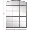 imageDeco 79 Glass Room Wall Mirror Window Pane Inspired Entryway Mirror Wall Mounted Mirror 35quot x 1quot x 45quot BlackBlack