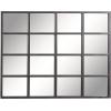 imageDeco 79 Glass Room Wall Mirror Window Pane Inspired Entryway Mirror Wall Mounted Mirror 35quot x 1quot x 45quot BlackBlack