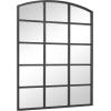 imageDeco 79 Glass Room Wall Mirror Window Pane Inspired Entryway Mirror Wall Mounted Mirror 35quot x 1quot x 45quot BlackBlack