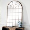 imageDeco 79 Glass Room Wall Mirror Window Pane Inspired Entryway Mirror Wall Mounted Mirror 35quot x 1quot x 45quot BlackBrown