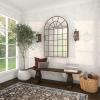 imageDeco 79 Glass Room Wall Mirror Window Pane Inspired Entryway Mirror Wall Mounted Mirror 35quot x 1quot x 45quot BlackBrown