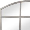 imageDeco 79 Glass Room Wall Mirror Window Pane Inspired Entryway Mirror Wall Mounted Mirror 35quot x 1quot x 45quot BlackDark Grey