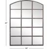 imageDeco 79 Glass Room Wall Mirror Window Pane Inspired Entryway Mirror Wall Mounted Mirror 35quot x 1quot x 45quot BlackDark Grey