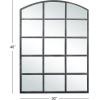 imageDeco 79 Glass Room Wall Mirror Window Pane Inspired Entryway Mirror Wall Mounted Mirror 35quot x 1quot x 45quot BlackDark Grey