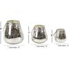 imageDeco 79 Glass Solid Candle Holder Set of 3 5quot 7quot 9quotH Silver
