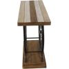 imageDeco 79 Industrial Wood and Metal Wheel Console Table 39quot x 25quot x 12quot BrownBlackBrown