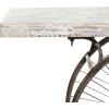 imageDeco 79 Industrial Wood and Metal Wheel Console Table 39quot x 25quot x 12quot BrownBlackWhite