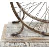 imageDeco 79 Industrial Wood and Metal Wheel Console Table 39quot x 25quot x 12quot BrownBlackWhite