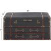 imageDeco 79 Linen Fabric Living Room Coffee Table 40quot x 19quot x 21quot Dark BlueDark Blue