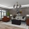 imageDeco 79 Linen Fabric Living Room Coffee Table 40quot x 19quot x 21quot Dark BlueDark Blue