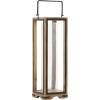 imageDeco 79 Mango Wood Handmade Indoor Outdoor Candle Lantern Decorative Lantern Candle Holder Lantern 8quot x 8quot x 31quot Brown8 x 8 x 31