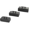 imageDeco 79 Marble Decorative Box Decorative Keepsake Boxes with Aluminum Bar Handles Set of 3 Storage Boxes 12quot 10quot 8quotW BlackBlack