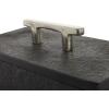 imageDeco 79 Marble Decorative Box Decorative Keepsake Boxes with Aluminum Bar Handles Set of 3 Storage Boxes 12quot 10quot 8quotW BlackBlack