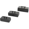 imageDeco 79 Marble Decorative Box Decorative Keepsake Boxes with Aluminum Bar Handles Set of 3 Storage Boxes 12quot 10quot 8quotW BlackBlack