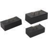imageDeco 79 Marble Decorative Box Decorative Keepsake Boxes with Aluminum Bar Handles Set of 3 Storage Boxes 12quot 10quot 8quotW BlackBlack