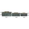 imageDeco 79 Marble Decorative Box Decorative Keepsake Boxes with Aluminum Bar Handles Set of 3 Storage Boxes 12quot 10quot 8quotW BlackGreen