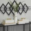 imageDeco 79 Marble Decorative Box Decorative Keepsake Boxes with Aluminum Bar Handles Set of 3 Storage Boxes 12quot 10quot 8quotW BlackWhite