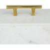 imageDeco 79 Marble Decorative Box Decorative Keepsake Boxes with Aluminum Bar Handles Set of 3 Storage Boxes 12quot 10quot 8quotW BlackWhite