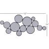 imageDeco 79 Metal Abstract Room Wall Mirror Bubble Cluster Entryway Mirror Wall Mounted Mirror 24quot x 1quot x 52quot Black