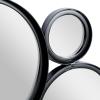imageDeco 79 Metal Abstract Room Wall Mirror Bubble Cluster Entryway Mirror Wall Mounted Mirror 24quot x 1quot x 52quot Black
