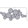 imageDeco 79 Metal Abstract Room Wall Mirror Bubble Cluster Entryway Mirror Wall Mounted Mirror 24quot x 1quot x 52quot Black