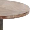 imageDeco 79 Metal Anchor Console Table with Brown Wood Top 48quot x 15quot x 31quot BlackBlack