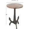 imageDeco 79 Metal Anchor Console Table with Brown Wood Top 48quot x 15quot x 31quot BlackBlack