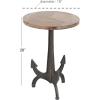 imageDeco 79 Metal Anchor Console Table with Brown Wood Top 48quot x 15quot x 31quot BlackBlack