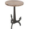 imageDeco 79 Metal Anchor Console Table with Brown Wood Top 48quot x 15quot x 31quot BlackBlack