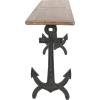 imageDeco 79 Metal Anchor Console Table with Brown Wood Top 48quot x 15quot x 31quot BlackBrownBlack