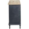 imageDeco 79 Metal Arched 2 Shelf 4 Cubby Console Table with Brown Wood Shelves 47quot x 16quot x 41quot BlackBrown