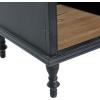 imageDeco 79 Metal Arched 2 Shelf 4 Cubby Console Table with Brown Wood Shelves 47quot x 16quot x 41quot BlackBrown