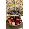 imageDeco 79 Metal Bird 3 Tiered Tiered Server with Scrolled Base 16quot x 16quot x 28quot Silver
