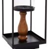 imageDeco 79 Metal Decorative Candle Lantern with Handle Set of 2 14quot 12quotH BlackBlack