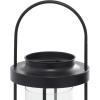 imageDeco 79 Metal Decorative Candle Lantern with Handle Set of 2 14quot 12quotH BlackBlack