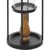 imageDeco 79 Metal Decorative Candle Lantern with Handle Set of 2 14quot 12quotH BlackBlack