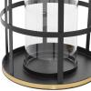 imageDeco 79 Metal Decorative Candle Lantern with Handle Set of 2 14quot 12quotH BlackBlack