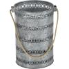 imageDeco 79 Metal Decorative Candle Lantern with Handle Set of 2 14quot 12quotH BlackGray