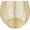 imageDeco 79 Metal Decorative Candle Lantern with Thin Metal Handle 8quot x 8quot x 11quot Gold