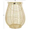 imageDeco 79 Metal Decorative Candle Lantern with Thin Metal Handle 8quot x 8quot x 11quot Gold