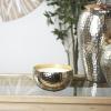 imageDeco 79 Metal Decorative Candle Vanilla Marshmallow Scented Hammered 30 oz 3 Wick Aromatherapy Candle with White Wax Wax Aromatherapy Candle 7quot x 7quot x 4quot Silver