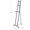 imageDeco 79 Metal Display Easel Large Adjustable 3 Tier Floor Standing Easel with Chain Support Display Stand 16quot x 19quot x 57quot GoldBlack