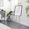 imageDeco 79 Metal Display Easel Large Adjustable 3 Tier Floor Standing Easel with Chain Support Display Stand 16quot x 19quot x 57quot GoldGold