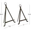 imageDeco 79 Metal Display Easel Tabletop Easel with Foldable Stand Set of 2 Display Stand 13quot 15quotH BronzeBronze