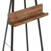 imageDeco 79 Metal Display Easel Tall Adjustable 3 Tier Floor Standing Easel with Chain Support and Wood Accents Display Stand 19quot x 23quot x 66quot BlackBLACK