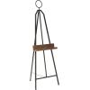 imageDeco 79 Metal Display Easel Tall Adjustable 3 Tier Floor Standing Easel with Chain Support and Wood Accents Display Stand 19quot x 23quot x 66quot BlackBLACK