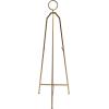 imageDeco 79 Metal Display Easel Tall Adjustable 3 Tier Floor Standing Easel with Chain Support and Wood Accents Display Stand 19quot x 23quot x 66quot BlackGold