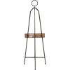 imageDeco 79 Metal Display Easel Tall Adjustable 3 Tier Floor Standing Easel with Chain Support and Wood Accents Display Stand 19quot x 23quot x 66quot BlackBLACK