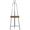 imageDeco 79 Metal Display Easel Tall Adjustable 3 Tier Floor Standing Easel with Chain Support and Wood Accents Display Stand 19quot x 23quot x 66quot BlackBLACK