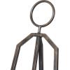 imageDeco 79 Metal Display Easel Tall Adjustable 3 Tier Floor Standing Easel with Chain Support and Wood Accents Display Stand 19quot x 23quot x 66quot BlackBLACK